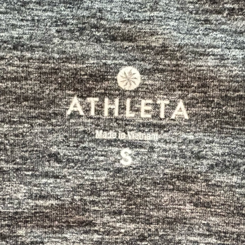 Athleta Heather Gray Leggings Side Zipper Pockets and Contrast Stitching, Size S - Picture 4 of 7